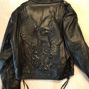Jeff Hamilton Limited Edition Eagle Leather Biker Jacket